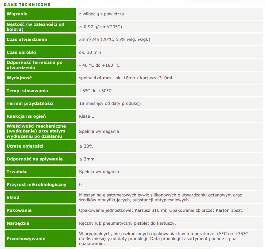 GREINPLAST SILIKON SANITARNY ESF 030 310ML Marka Greinplast