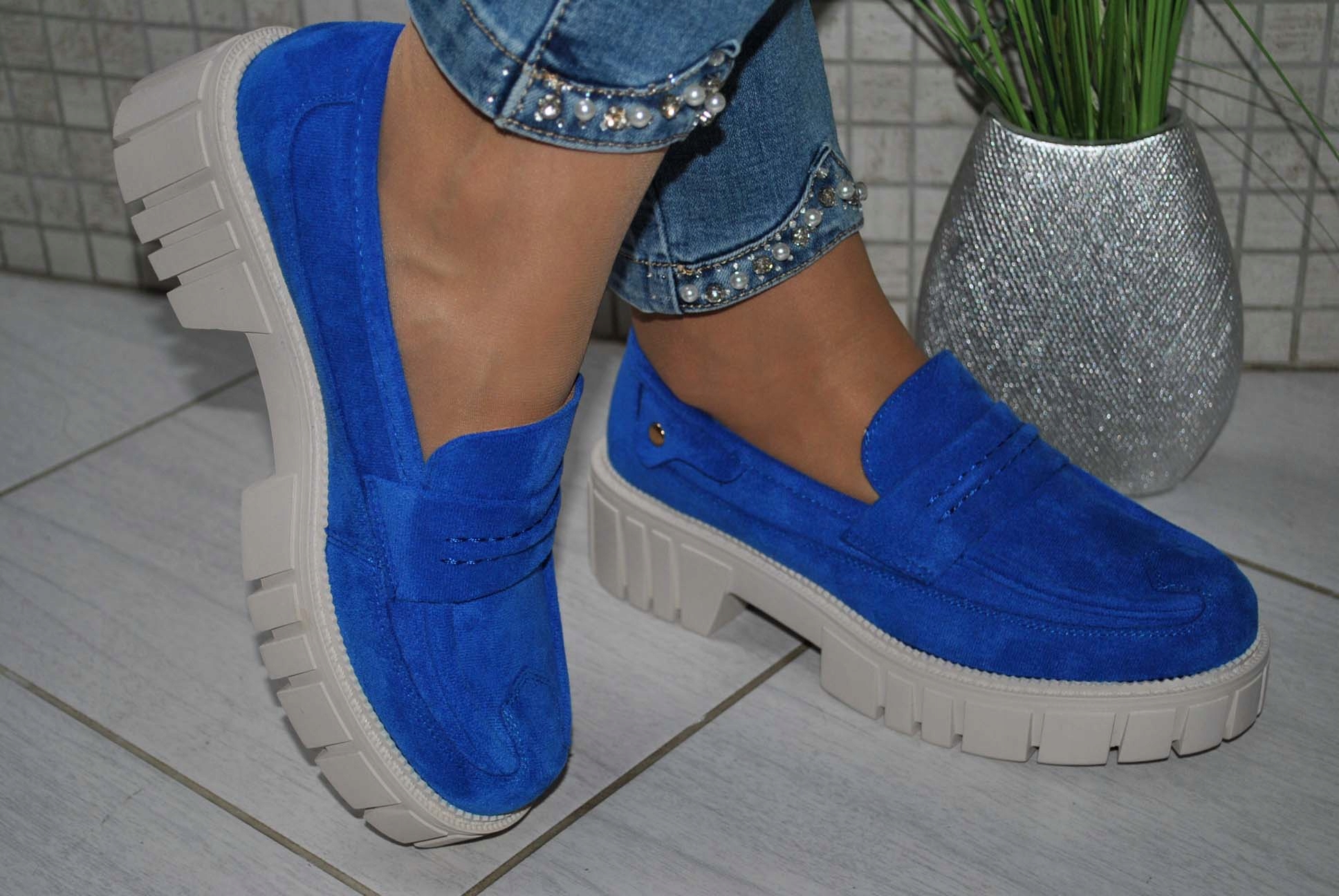 WYGODNE ELEGANCKIE MOKASYNY BUTY DAMSKIE PÓŁBUTY CZÓŁENKA CUDNE Rozmiar 41