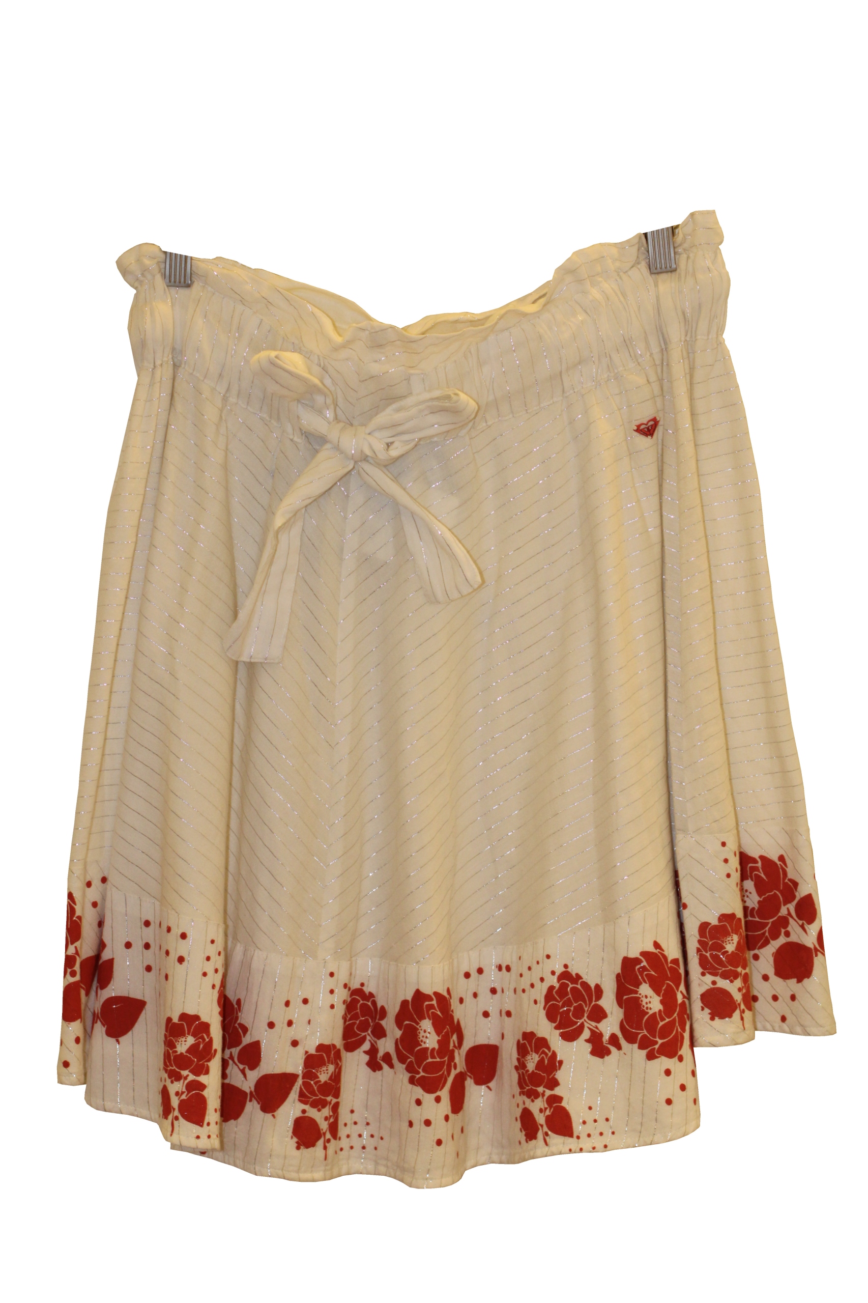 SPÓDNICA ROXY LYNN SKIRT BIAŁY/SREBRNY r. M