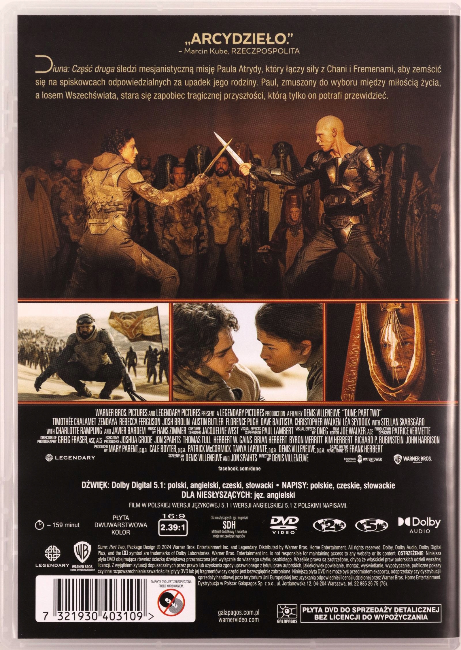 DIUNA: CZĘŚĆ DRUGA (DVD) Stan opakowania oryginalne