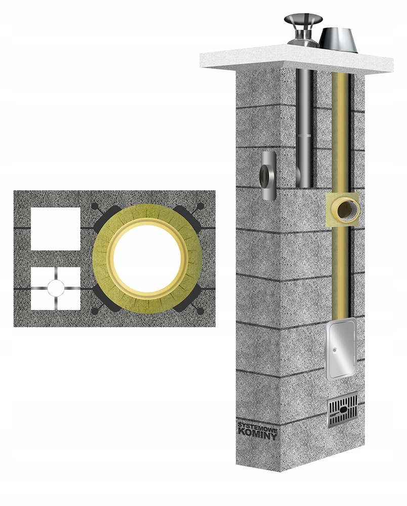 Keramický komín dvojitý kouřový spalinový 160/80 plyn tuhá paliva 15 m Duo