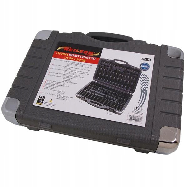 PROFEJSONALNY ZESTAW NASADEK UDAROWYCH 1/2 3/8 119 Marka Neilsen
