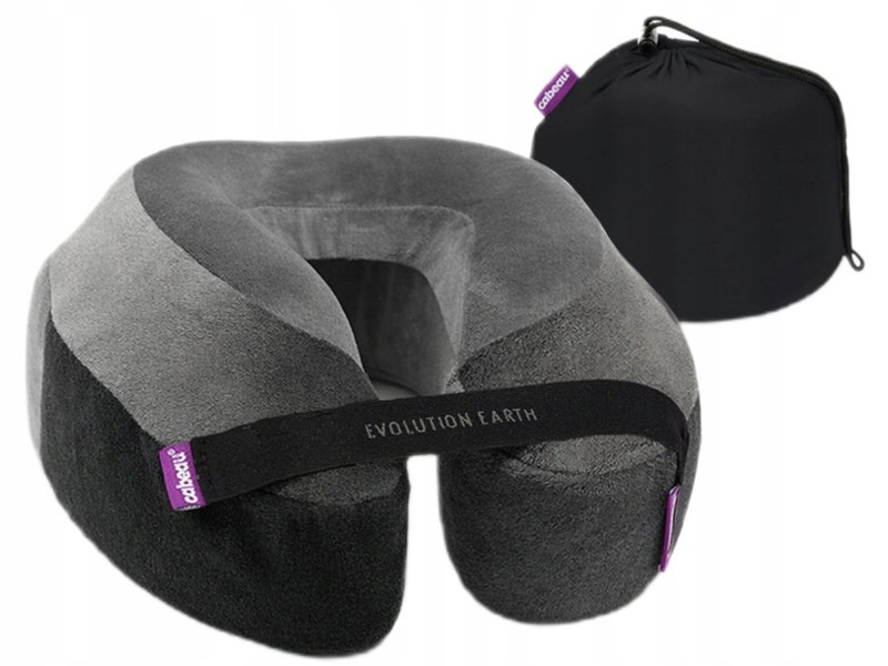 Poduszka podróżna Cabeau Earth Deluxe Wind Cb EVED6410 Szaro-czarna