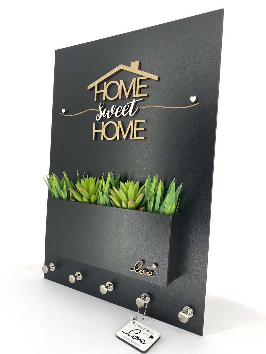 Wieszak na klucze Home Sweet Home DECOR-215 Głębokość mebla 3.7 cm