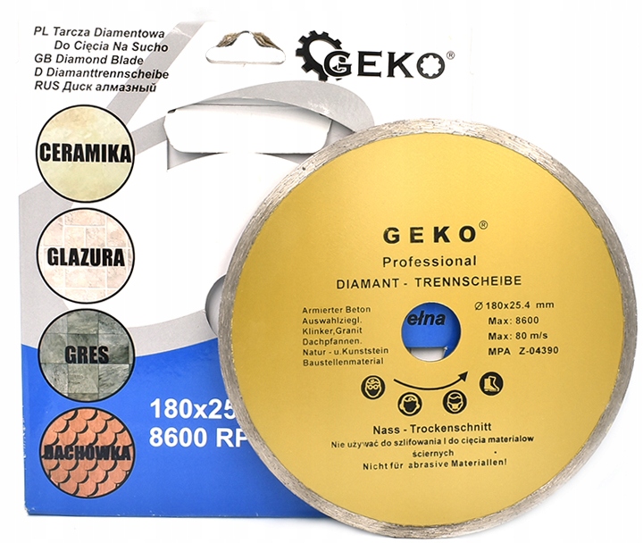 

Geko Tarcza Diamentowa Pełna 180MMX25,4 G00242