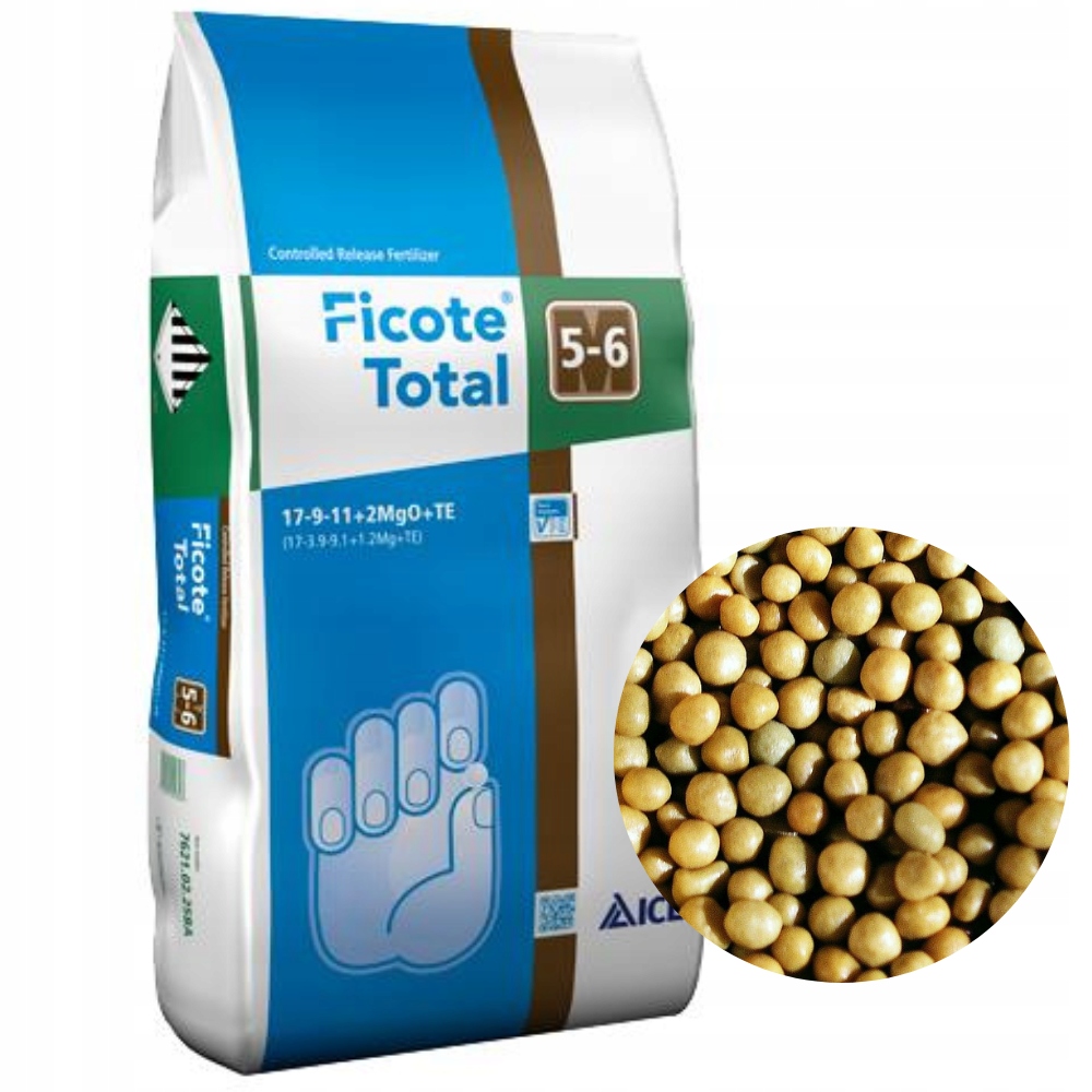 

Osmocote Ficote Total 17-9-11+2MgO+TE 5-6M 25KG