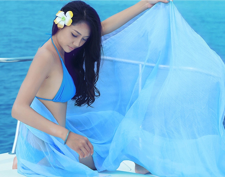 pareo NARZUTKA jedwabna DUŻA CHUSTA - 150 x 100 CM