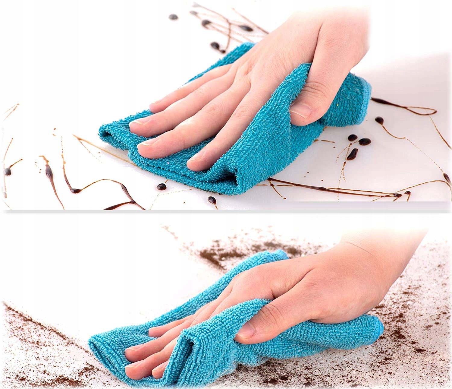 12x MIĘKKA ŚCIERKA ŚCIERECZKA Z MIKROFIBRY 30x30 DO CZYSZCZENIA AUTA KUCHNI Materiał mikrofibra (mikrofaza)