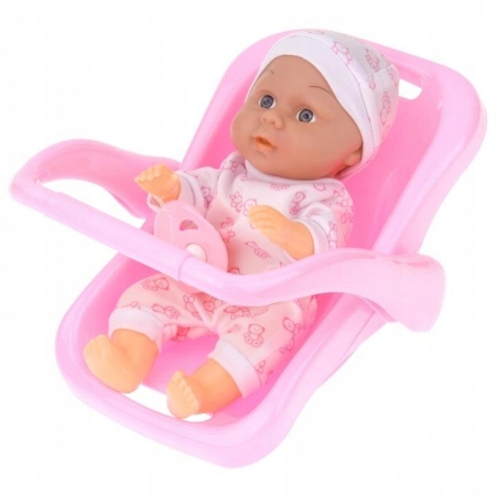 lalka bobas w nosidełku ze smoczkiem 20cm  | 17377 — 9