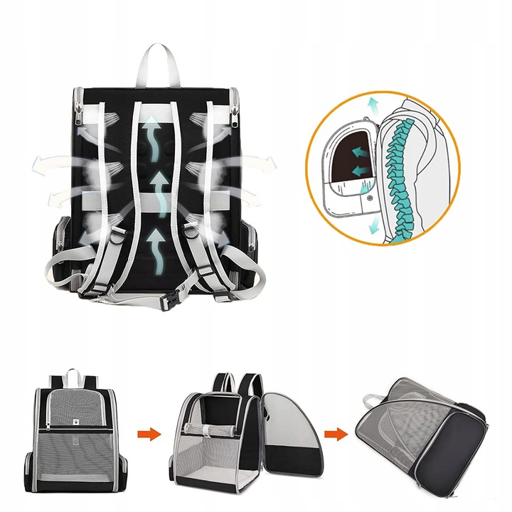 Navaris Plecak Transporter Torba Dla Psa Kota 15KG Wzór dominujący mix wzorów