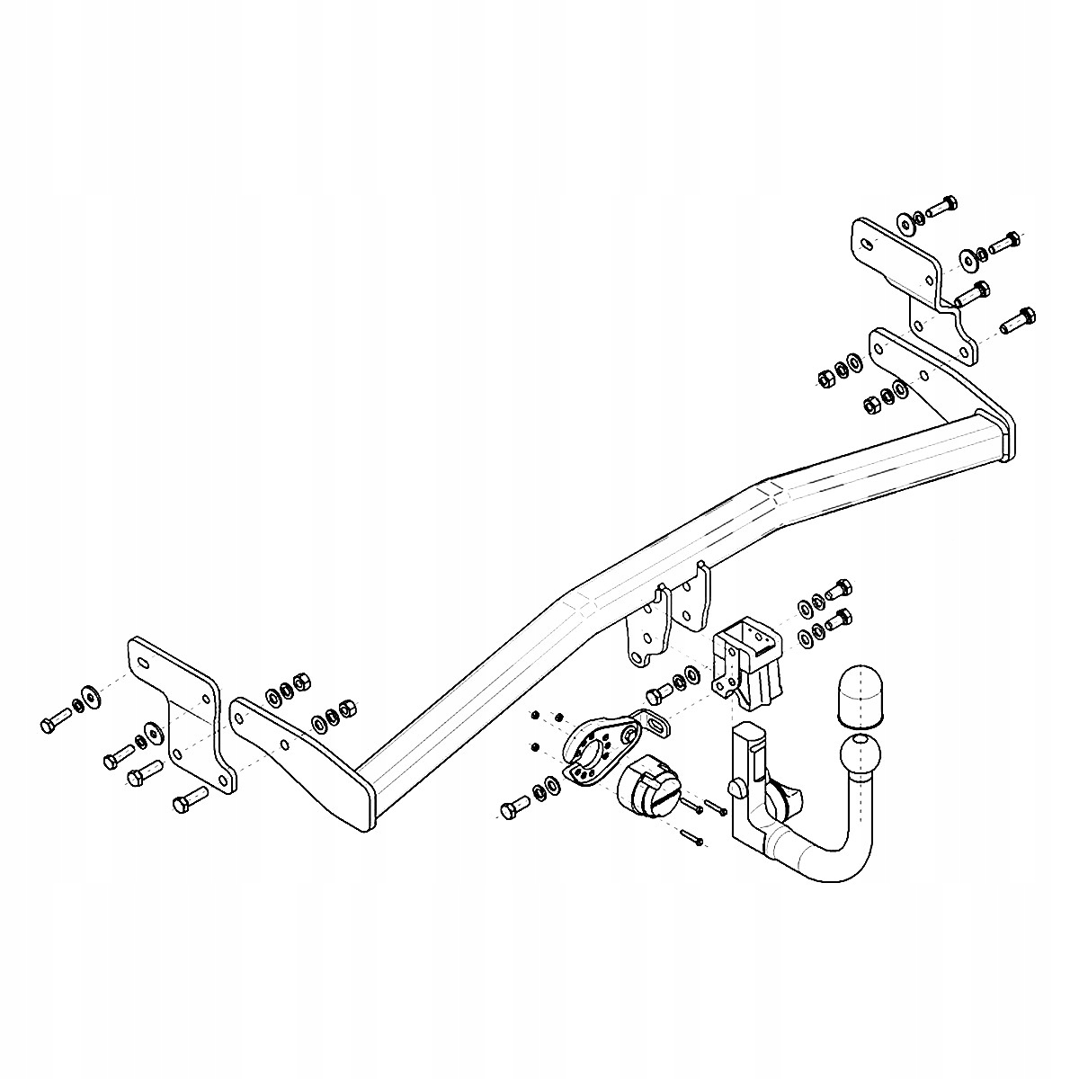 Hak holowniczy Wypinany Kia Rio FL 4 YB IV HTB od 20 MODUŁ 13 PIN GRATIS Producent Steinhof