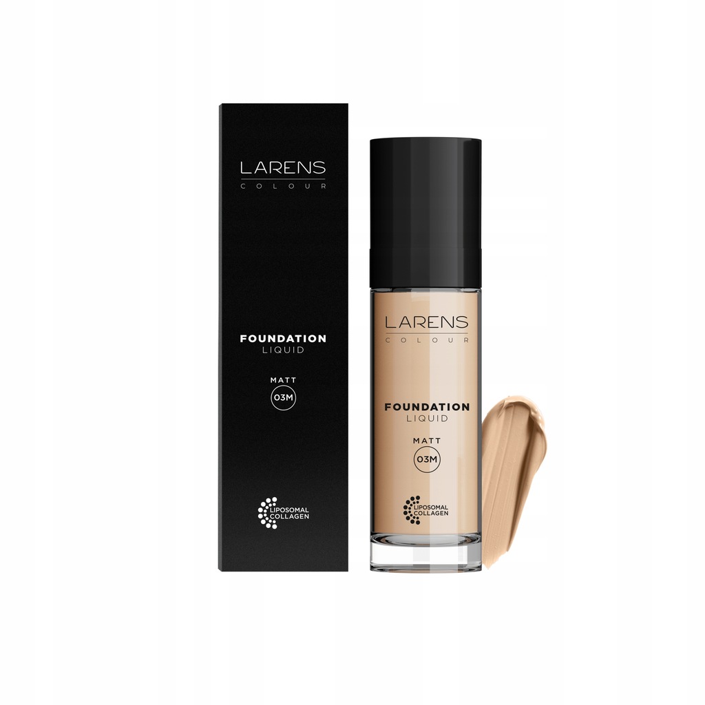 Larens Liquid Foundation Matt Podkladová Báze 03 (teplý tmavý odstín) 30 ml