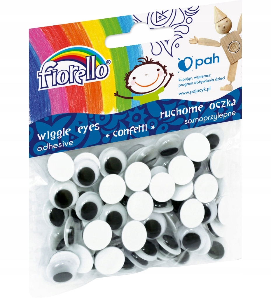 

Samoprzylepne confetti Fiorello oczka 80 sztuk