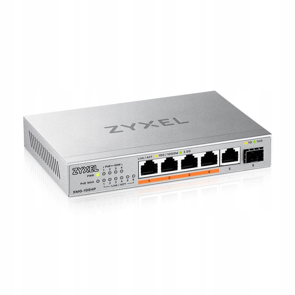 Prepínač Zyxel XMG-105HP-EU0101F 70W Unmanaged