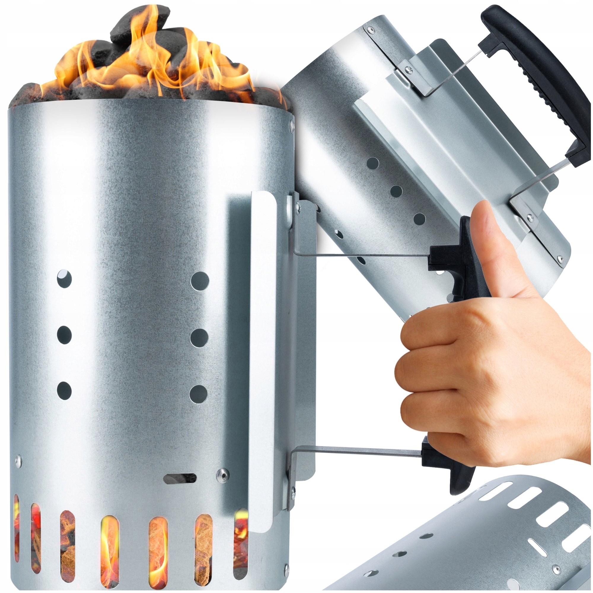 KOMIN DO ROZPALANIA OGNIA WĘGLA ROZPAŁKA BRYKIET DO GRILLA KOMINKA LEKKI