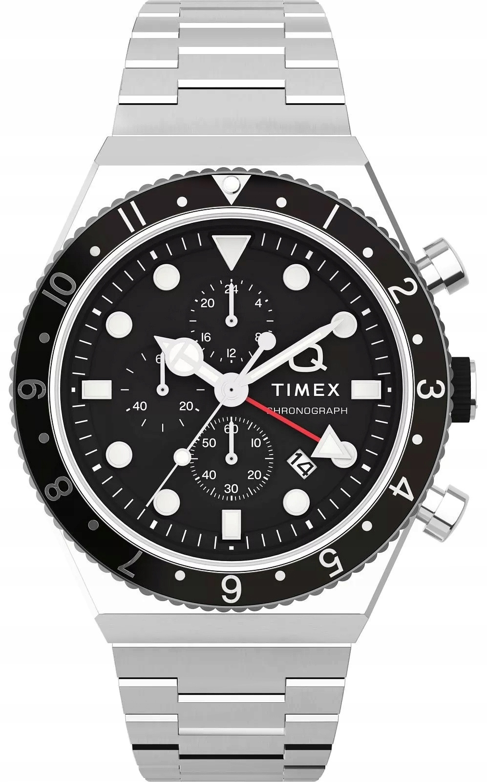 Pánské Hodinky Timex Q Timex 3-Time Zone Chronograph TW2V69800 Box