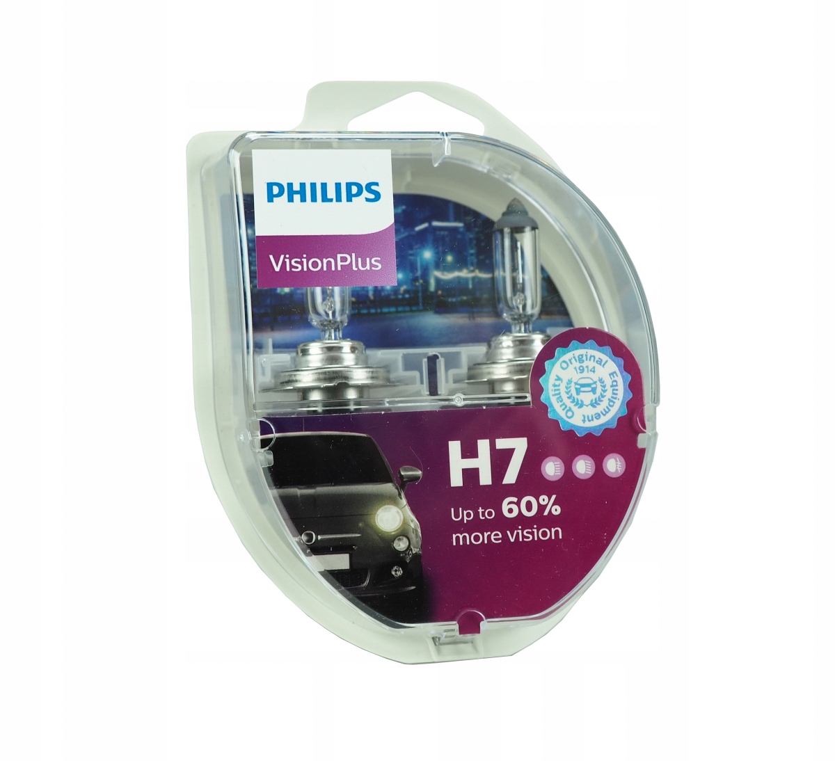 

Żarówki 2x Philips H7 Vision Plus 12972VPS2 60%