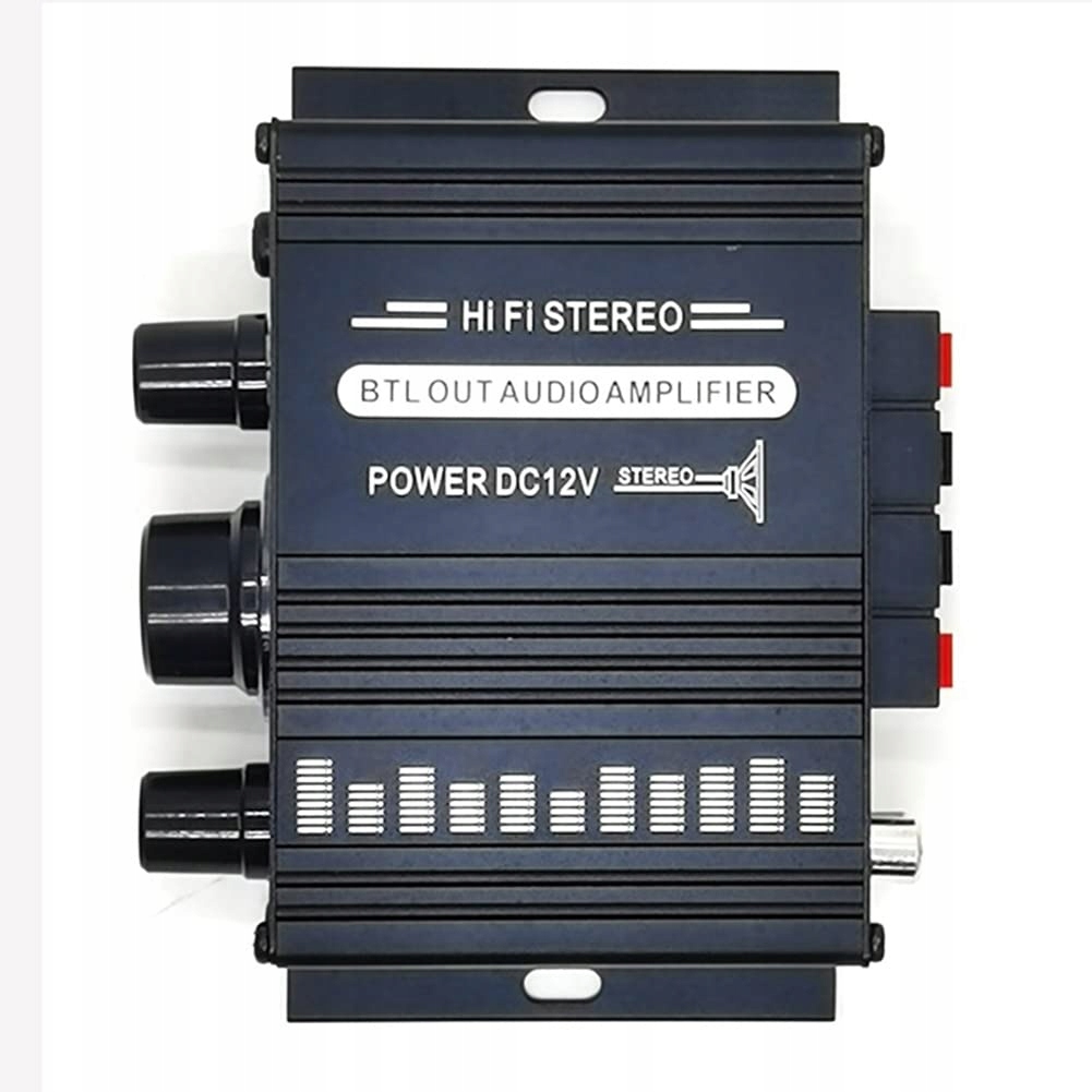 MINI WZMACNIACZ STEREO BLUETOOTH 5.1 GŁOŚNIKÓW AUTO HIFI AUDIO AK-170 DC12V Wysokość produktu 4 cm