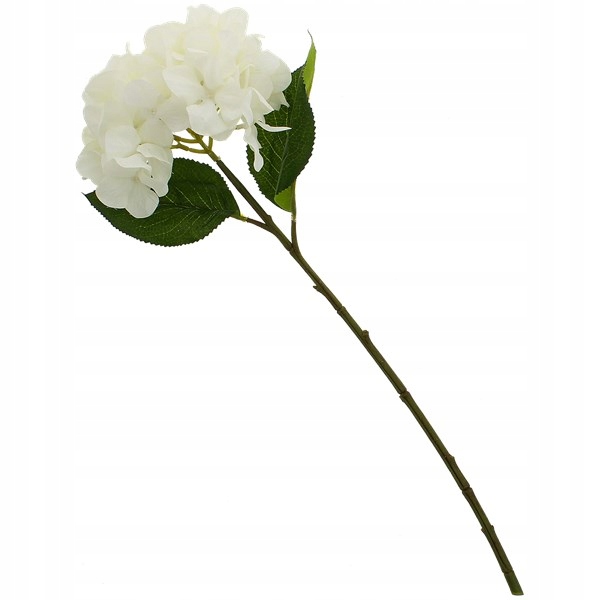 

Sztuczny Kwiat Hortensja Biała Gałązka 55 cm Biały