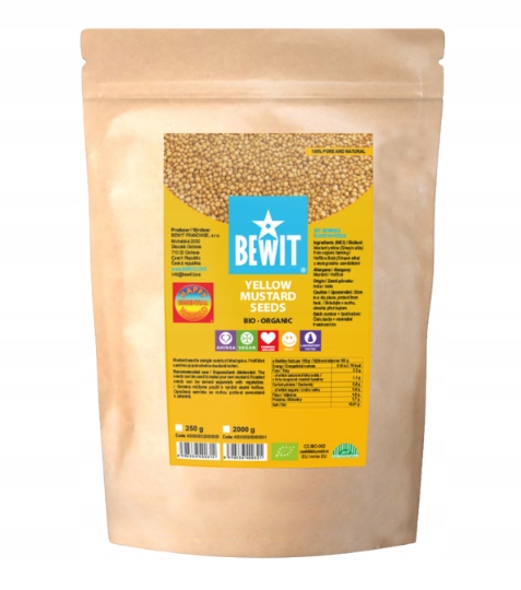 Levně Bewit Semínka hořčice žluté, Bio 2 kg
