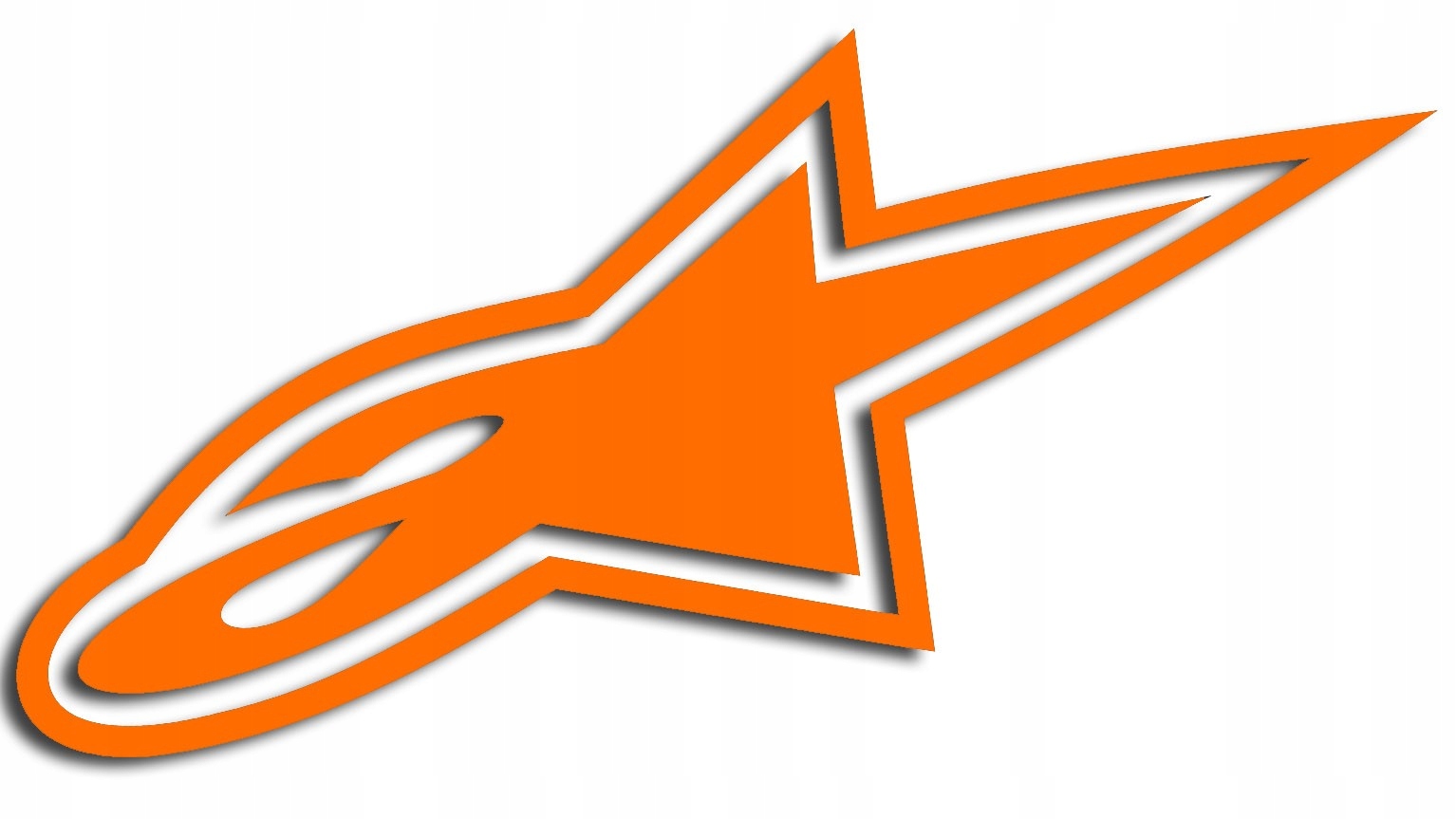 

Wycinana naklejka Alpinestars logo pomarańczowa