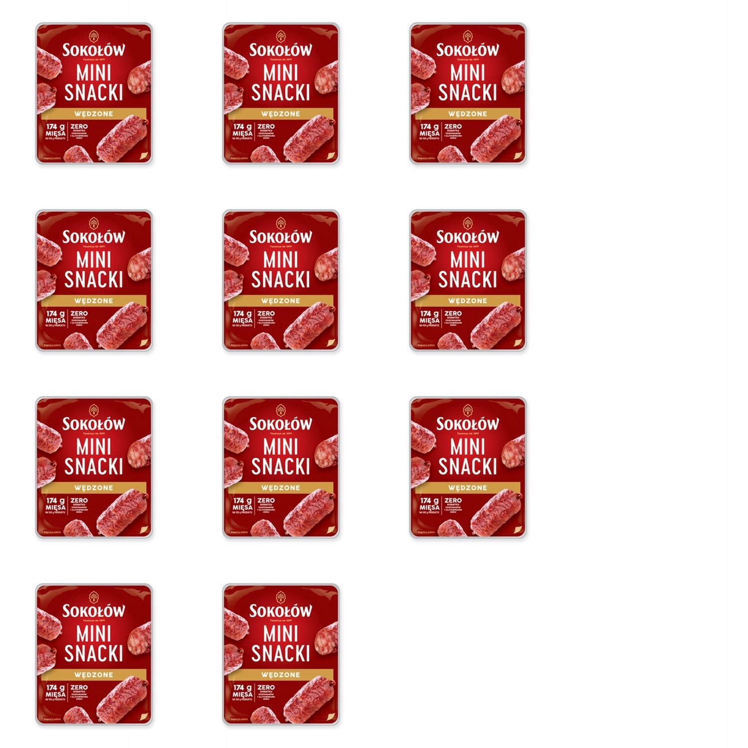 11x 100g Sokołów Mini Snack salami wędzone Karton