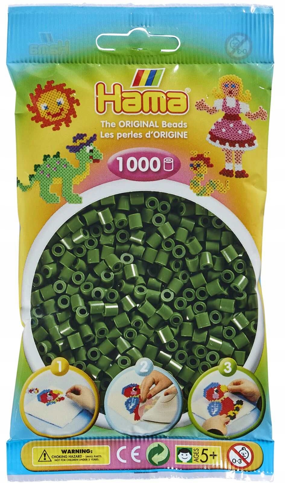 

Koraliki Hama MIDI 1000 207-102 Kolor Zieleń Lasu