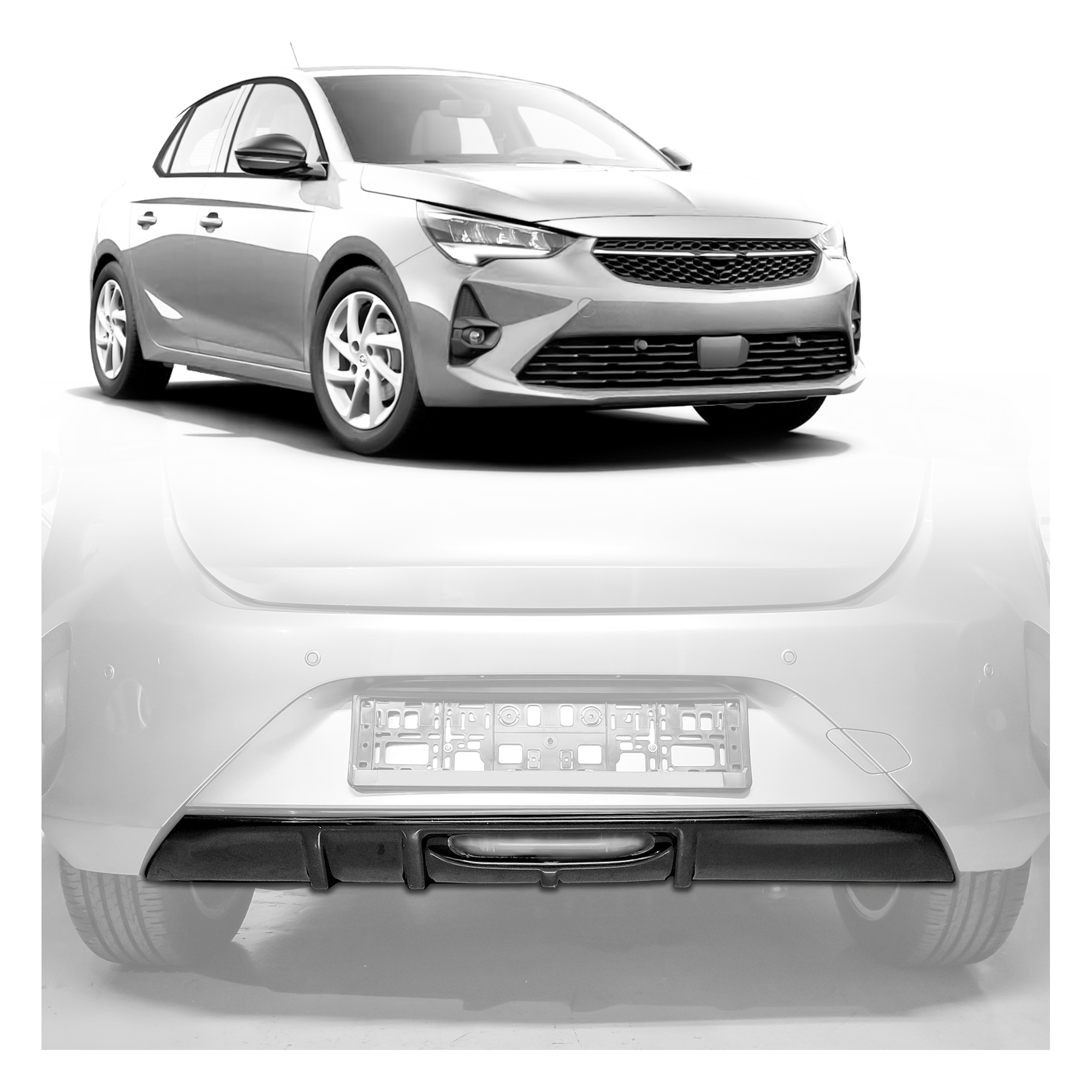 Kryt zadního nárazníku difuzér pro Opel Corsa-e F 2020- Hatchback