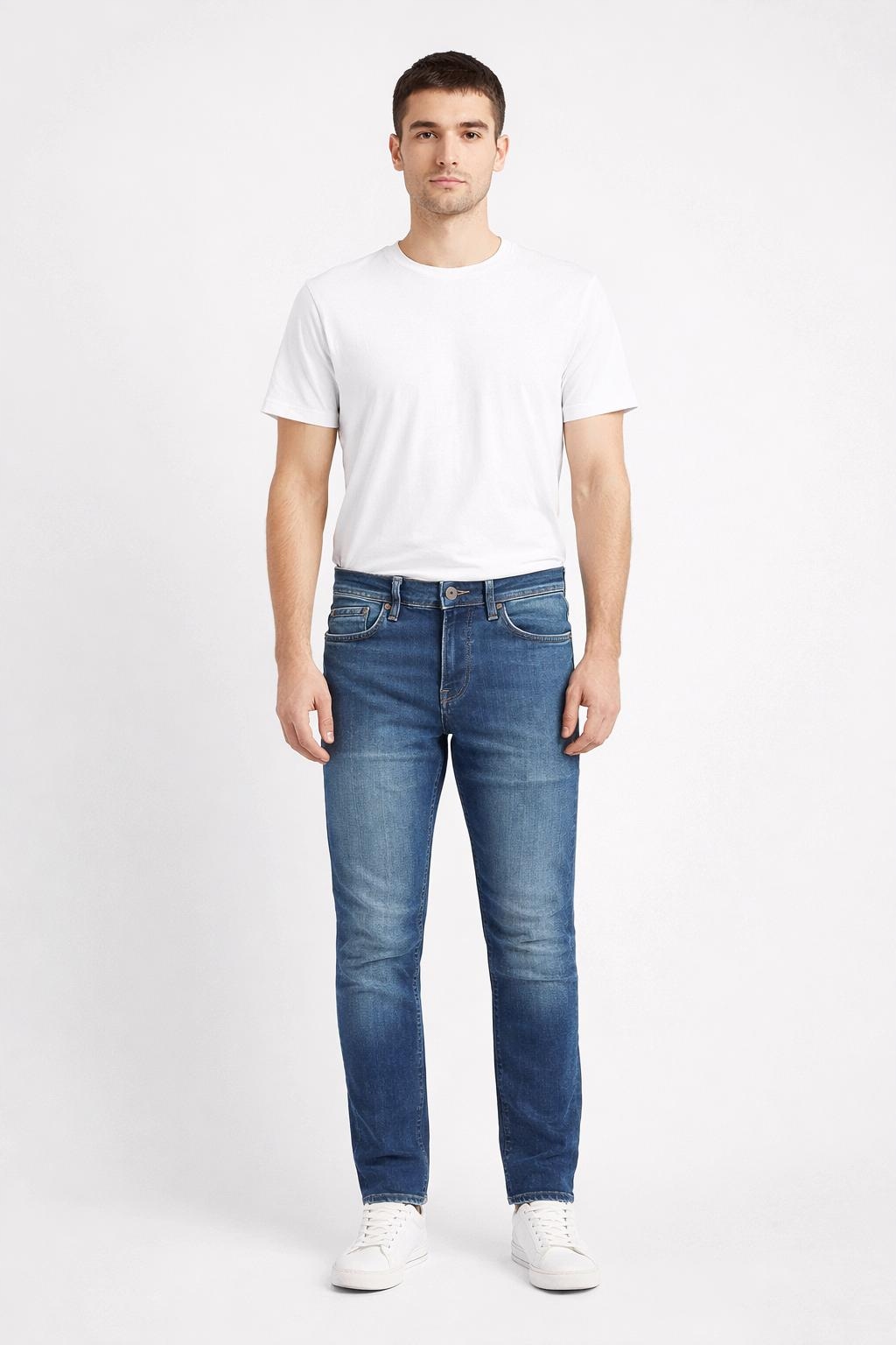 Pepe Jeans Pánské Džíny Trubičky Modré Oděrky Bavlna 28/32 Awa