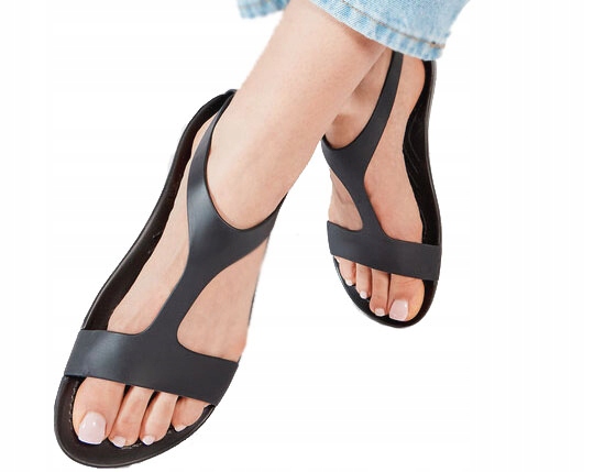 SANDAŁY DAMSKIE CROCS SERENA KLAPKI CZARNE SEXI TECHNOLOGIA CROSLITE R.41.5
