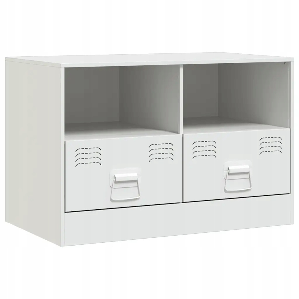 Szafka pod telewizor, biała, 67x39x44 cm, stalowa
