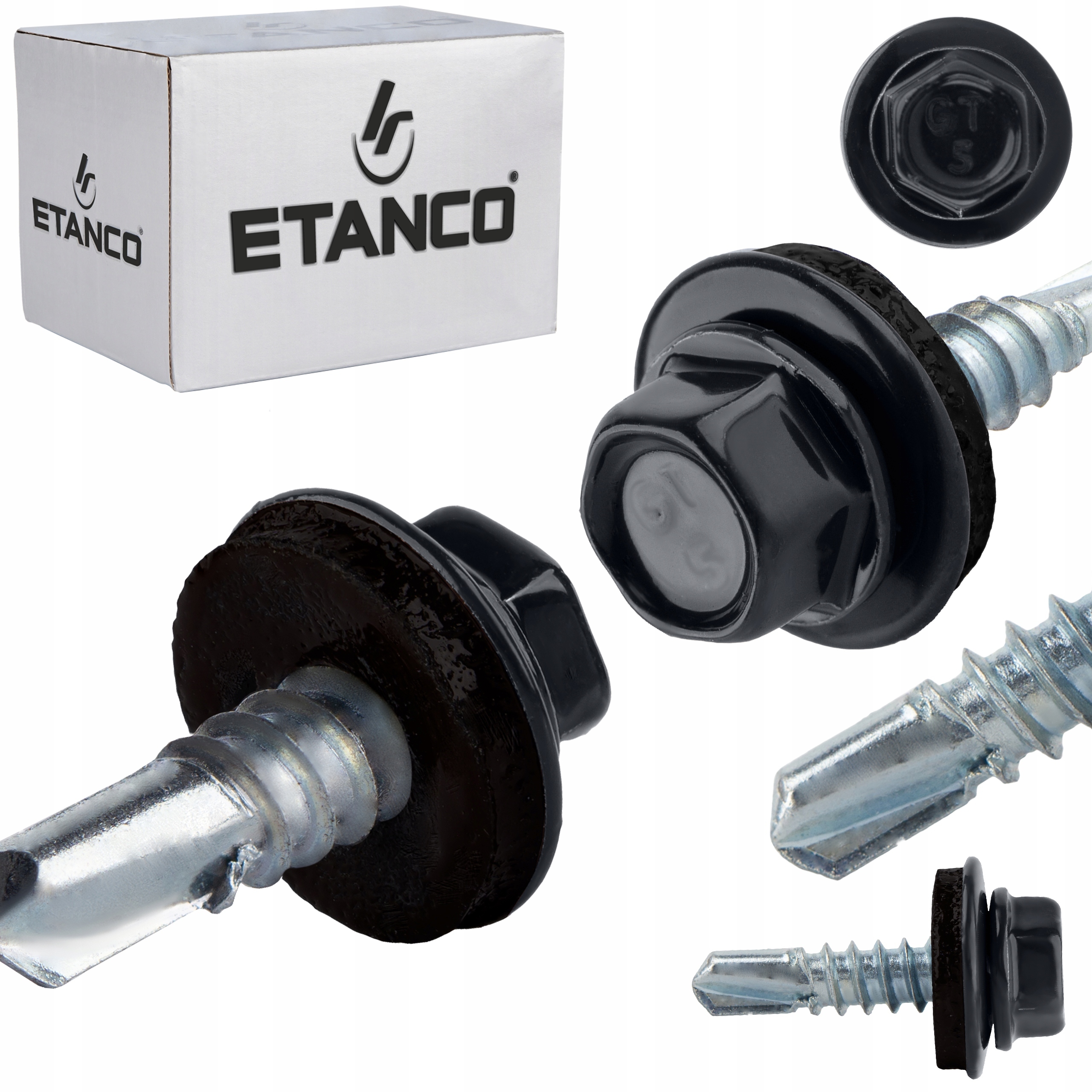 Samovrtné šrouby do kovu 5 mm 5,5 x 19 mm Ral 7016 250 ks Etanco GT5 Z14