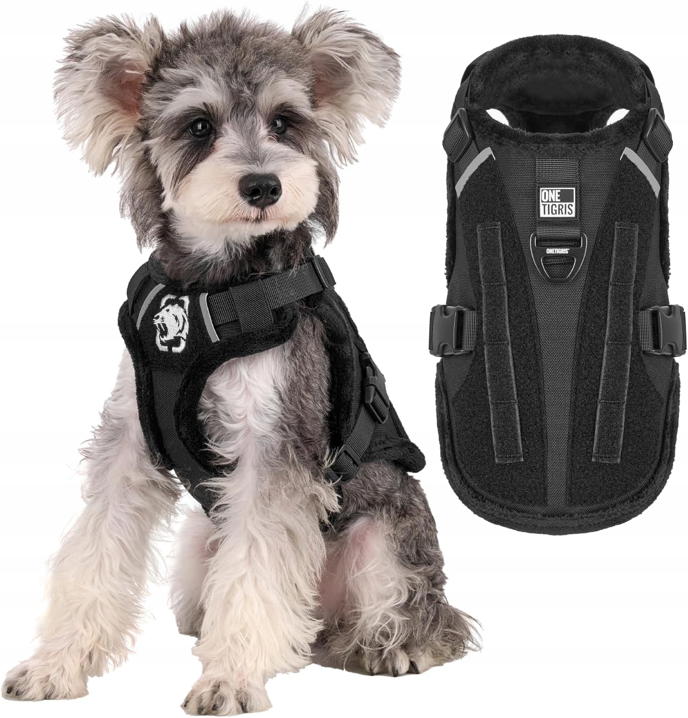 Levně OneTigris Mitt Zimní vesta s polstrovanou bundou pro psa, zateplené popruhy