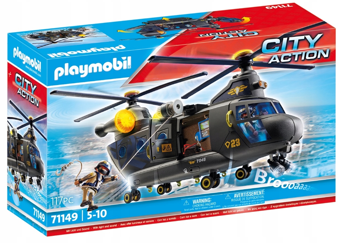 PLAYMOBIL CITY ACTION SWAT 71149 śmigłowiec jednostki specjalnej