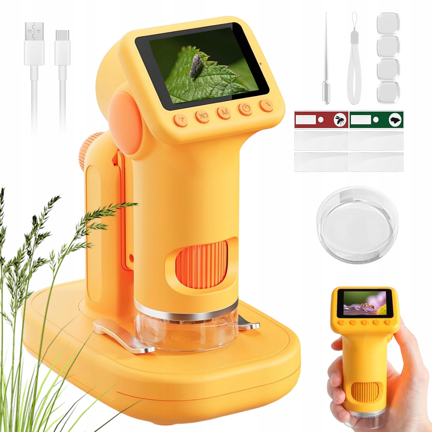 Dětský Digitální Mikroskop Pro Děti, Vzdělávací Zvětšení 1600X Sada