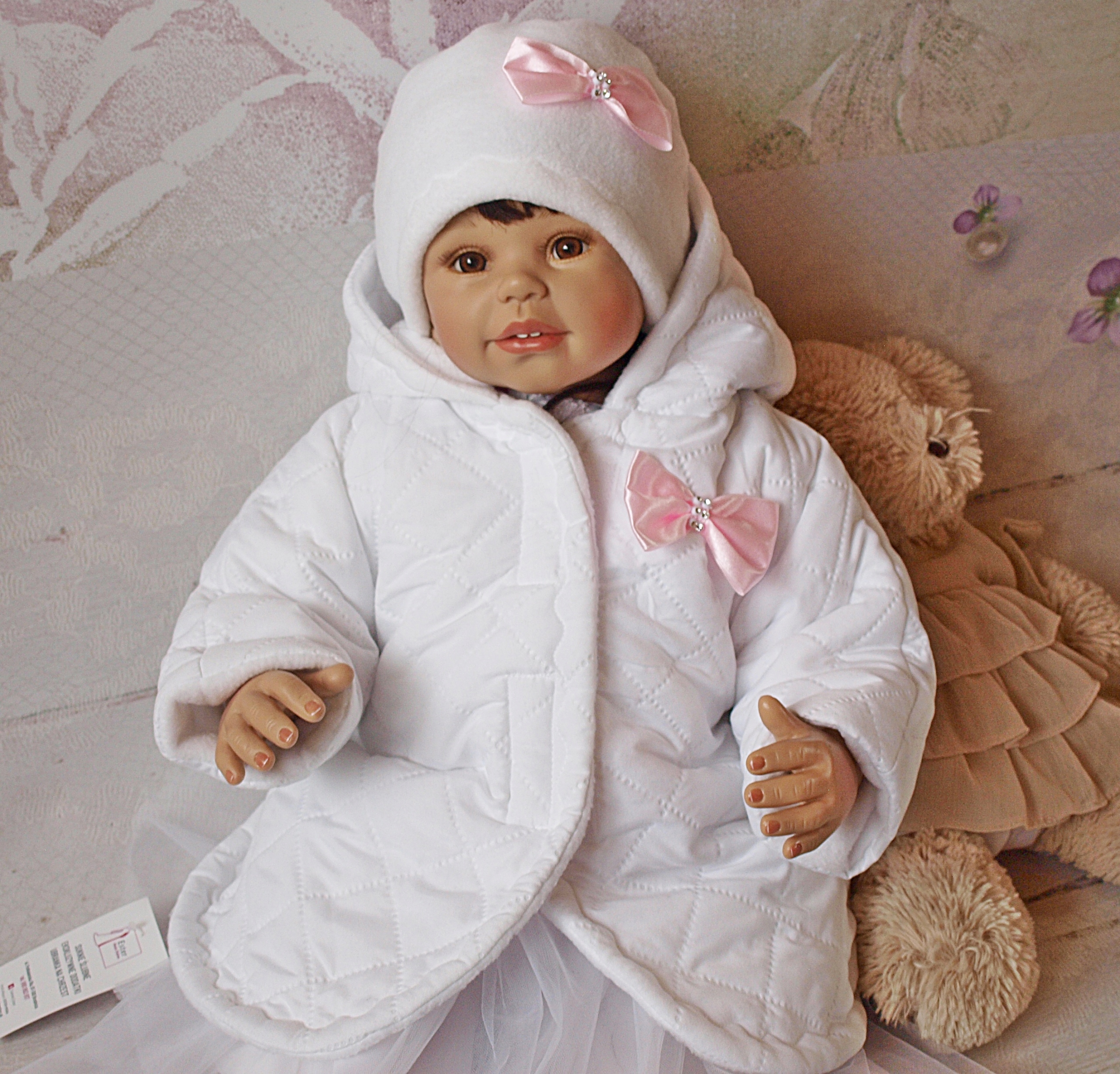 CIEPŁY PIKOWANY ZESTAW PŁASZCZYK I CZAPECZKA ROZM. 74 LUB 80 Marka Inna marka