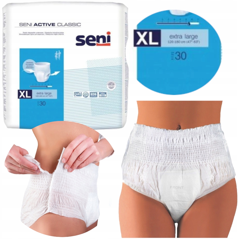 

Seni Active Pieluchomajtki Dla Dorosłych 30SZT XL