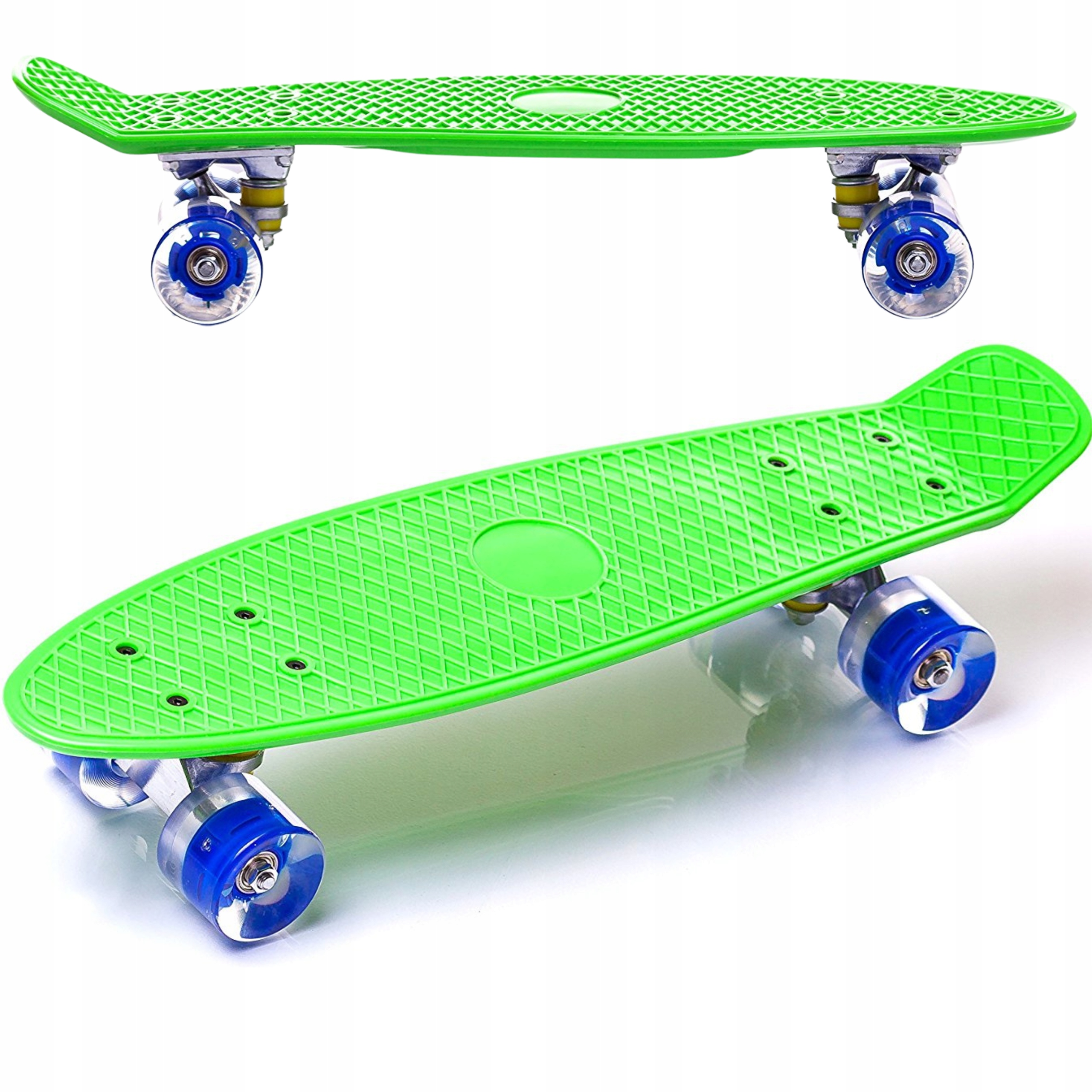 DESKOROLKA FISZKA DESKA ŚWIECĄCE KOŁA LED RGB FISHBOARD DZIECI 56CM KOLORY