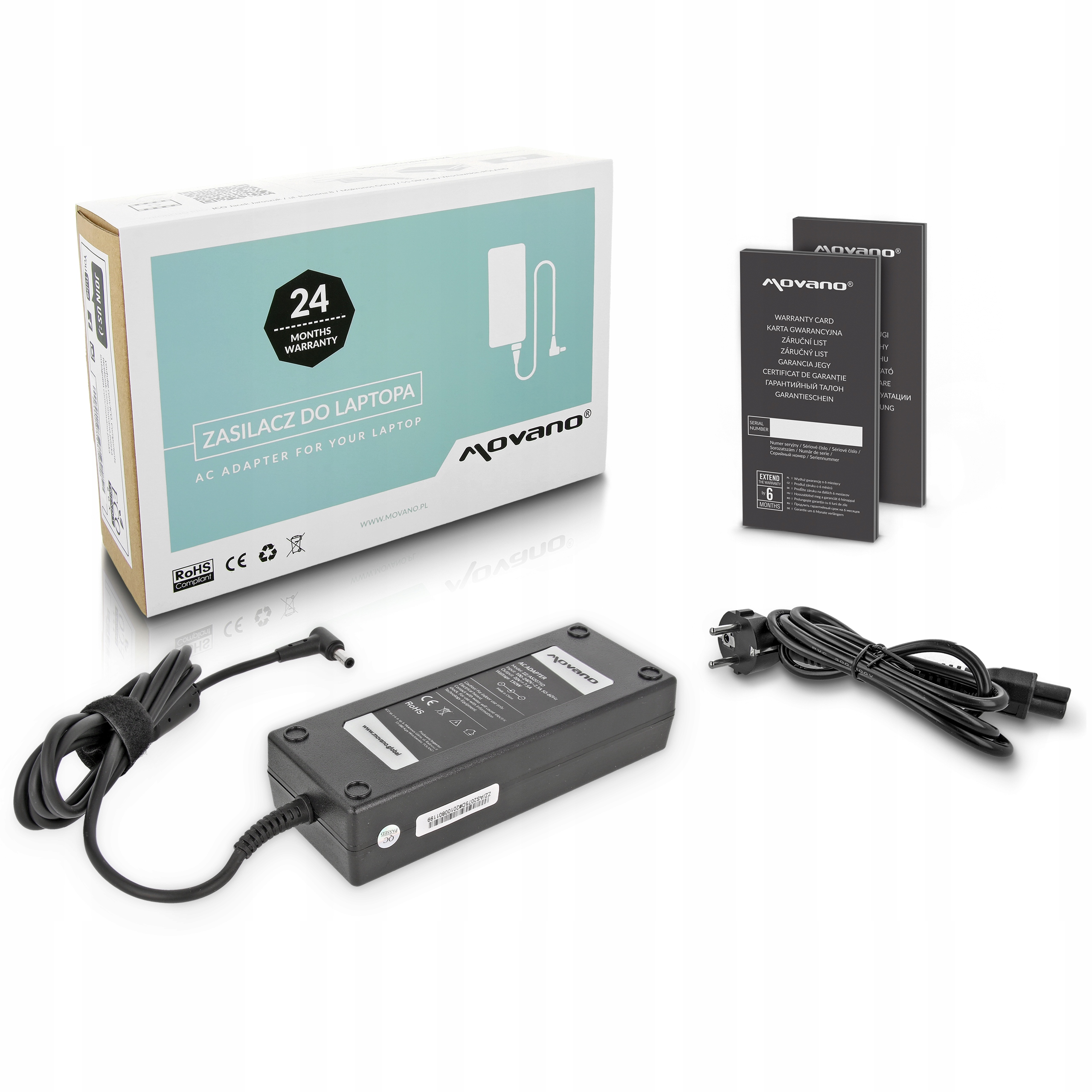 

Zasilacz ładowarka do Asus 20v 7.5a 150W 6.0x3.7mm