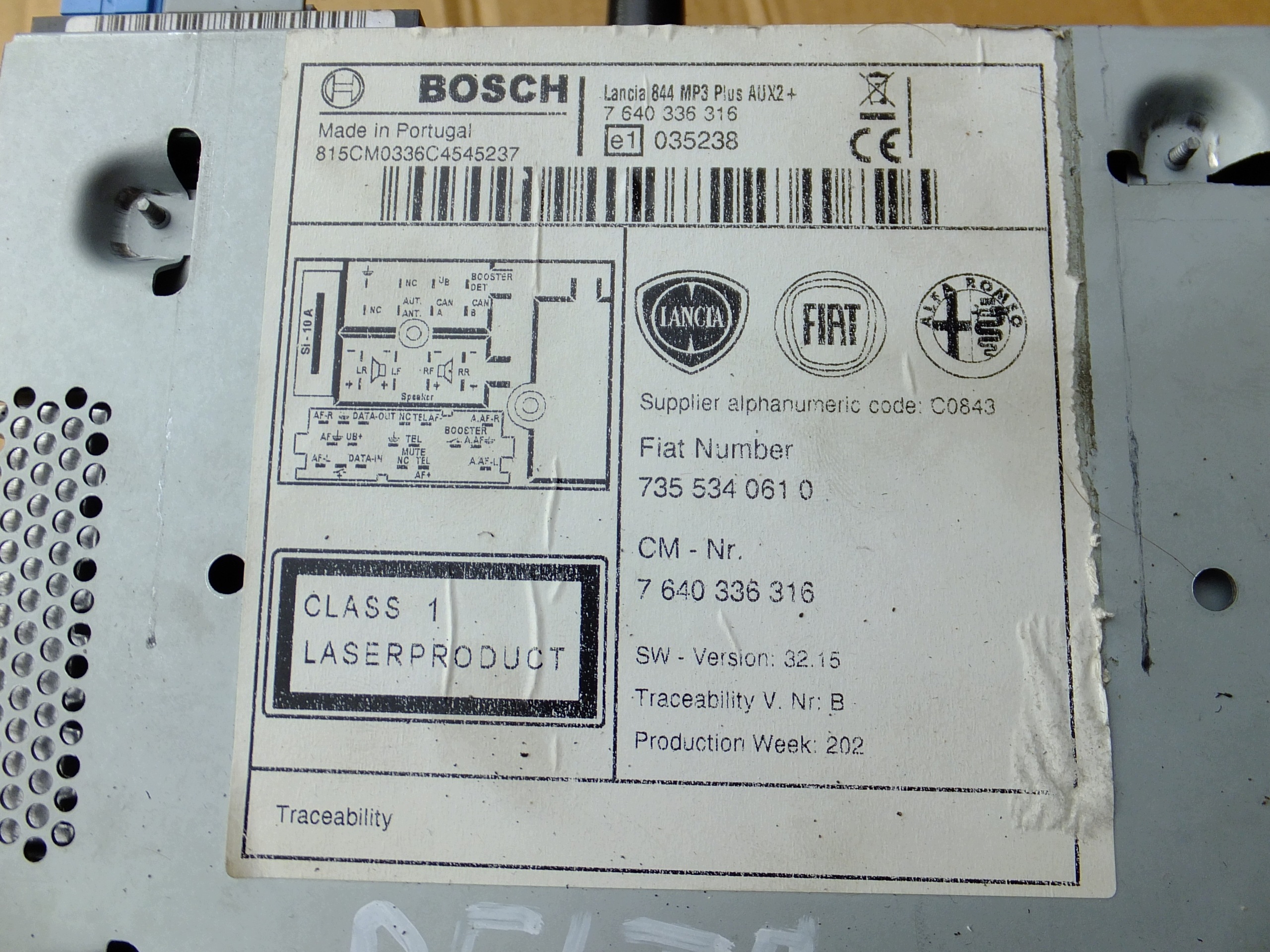 radio cd lancia delta III 2012r 7355340610