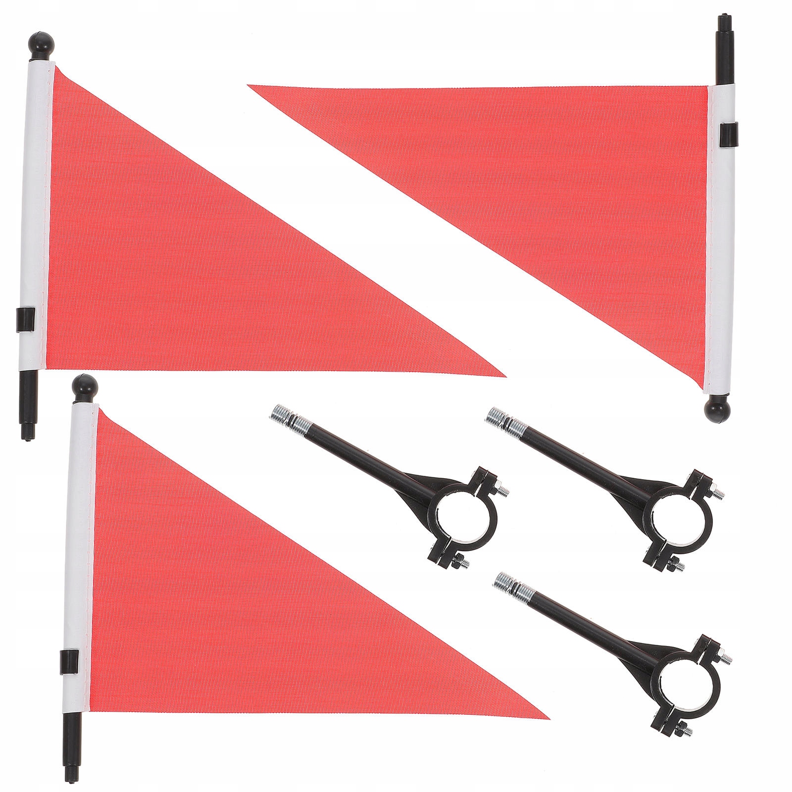 Zestaw 3 Czerwonych Flag Bezpieczeństwa Na Rower I Hulajnogę Dla Dzieci