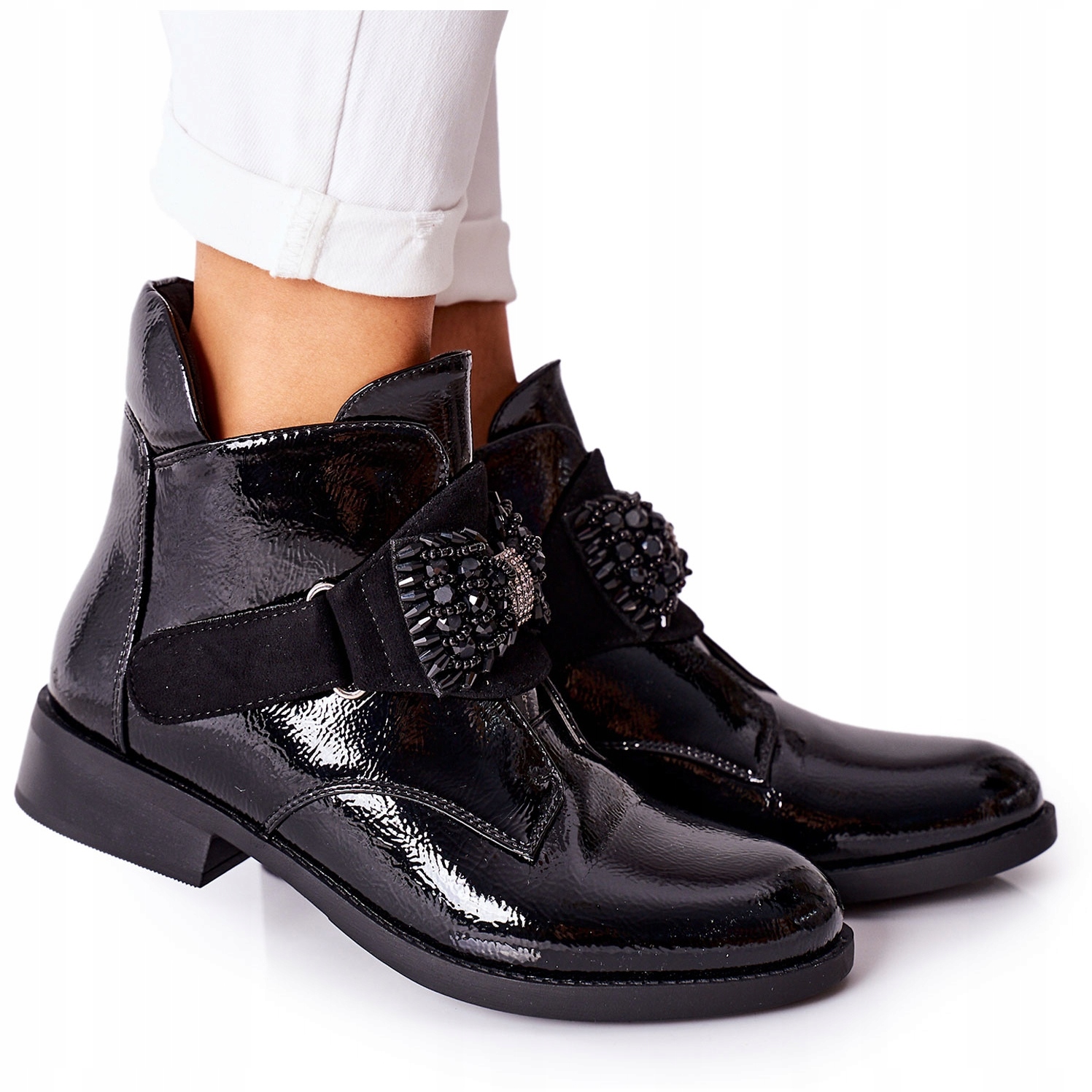 

Czarne Skóra ekologiczna Buty S.Barski r.37