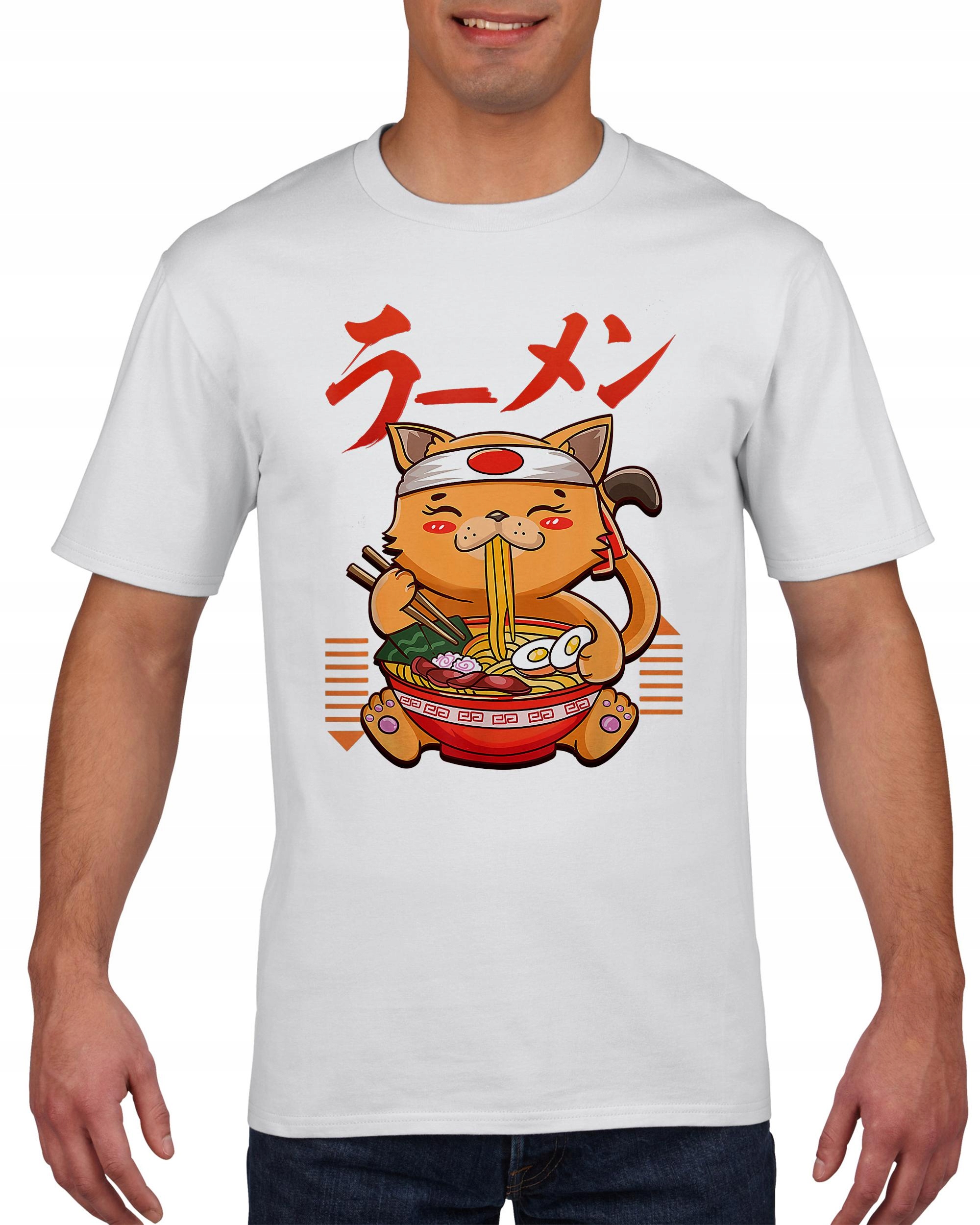 

Koszulka męska Kot I Ramen L