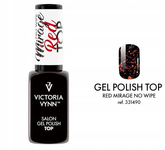 VICTORIA VYNN TOP MIRAGE RED czerwone drobinki 8ml