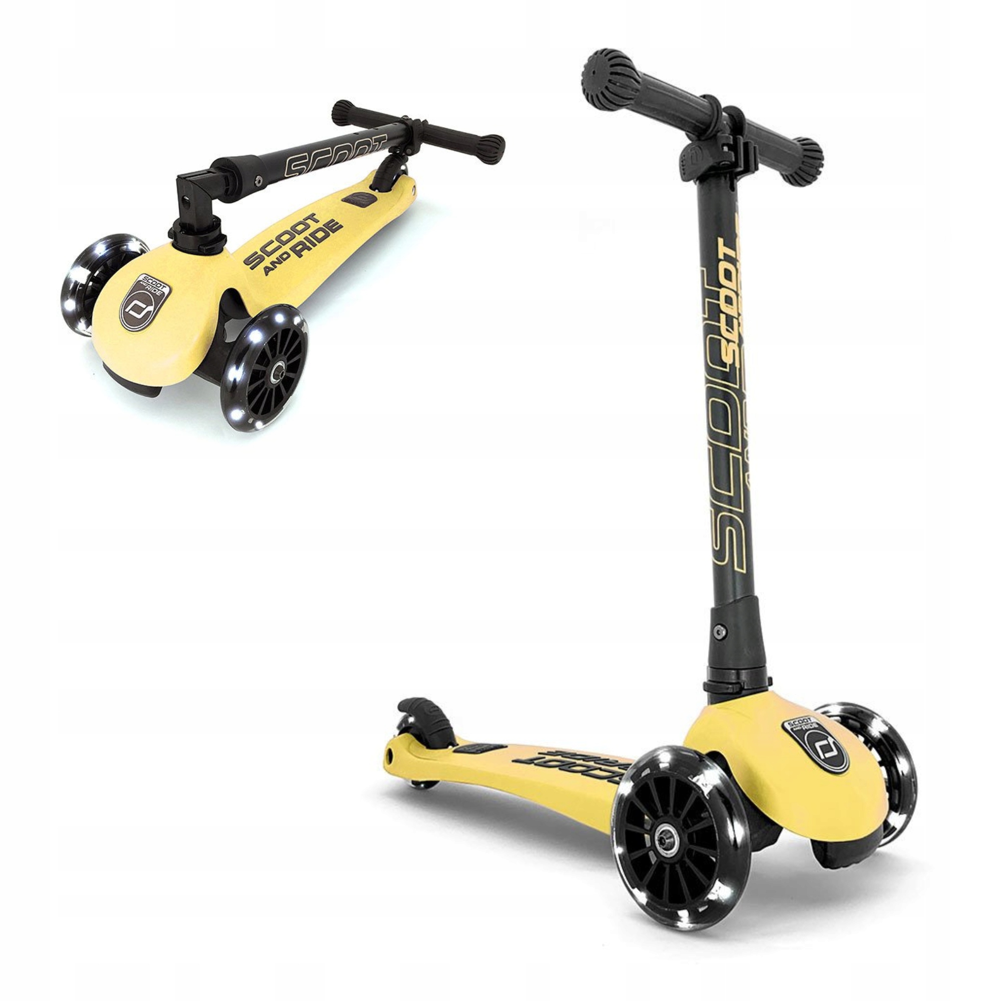 Scoot and Ride Highwaykick 3 Led Lemon Hulajnoga Trójkołowa Składana 3+