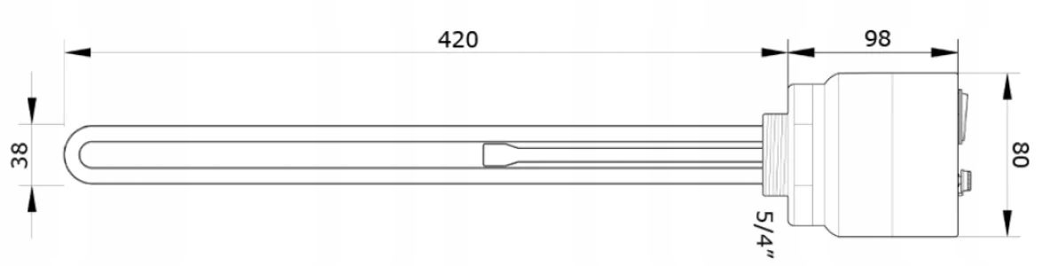 GRZAŁKA z TERMOSTATEM do BOJLERA 2000W 2 kW 5/4 Moc grzewcza 2000 W