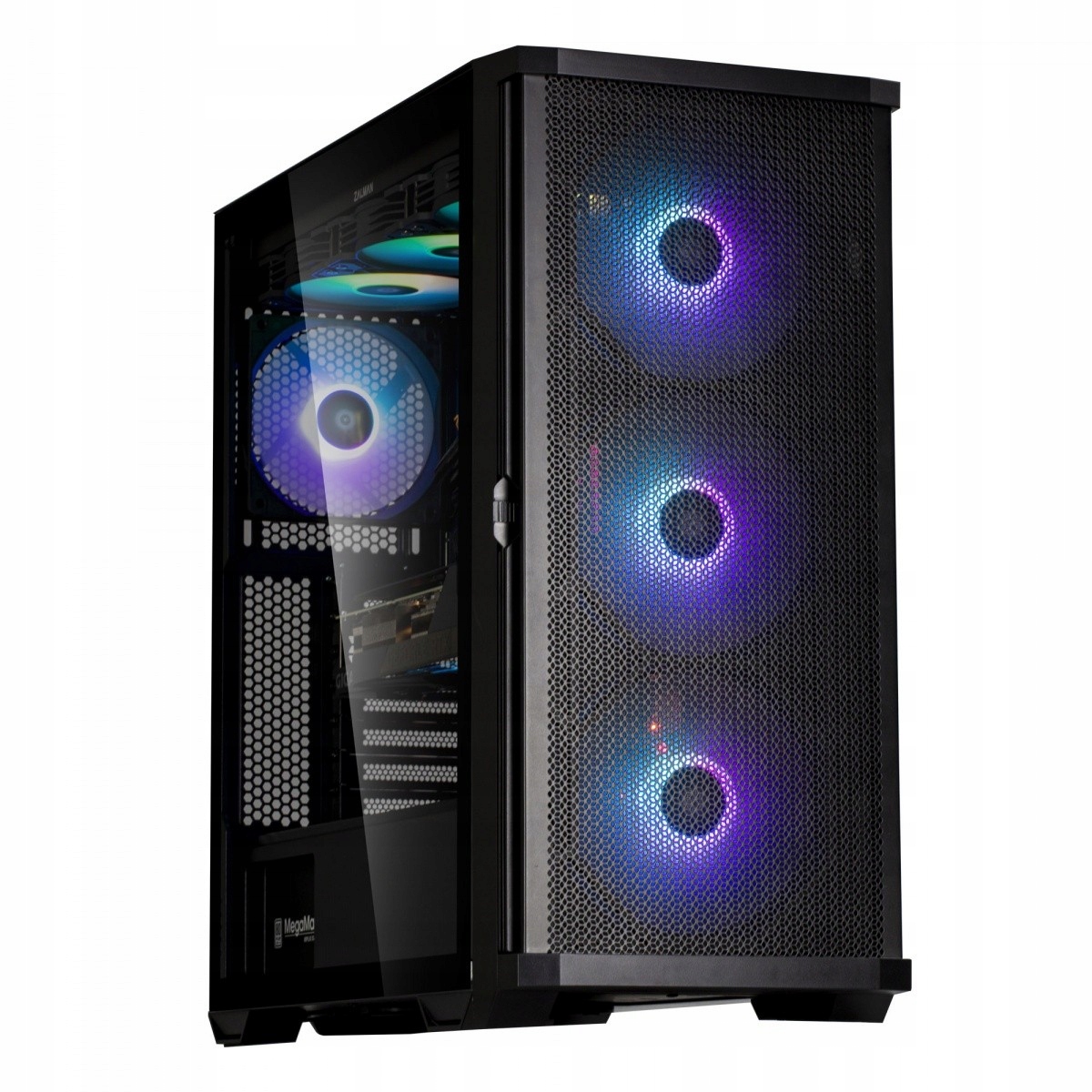 Zalman skříň Z10 Plus Atx 4x Argb fan 2xUSB 3.0 Usb-c mesh panel