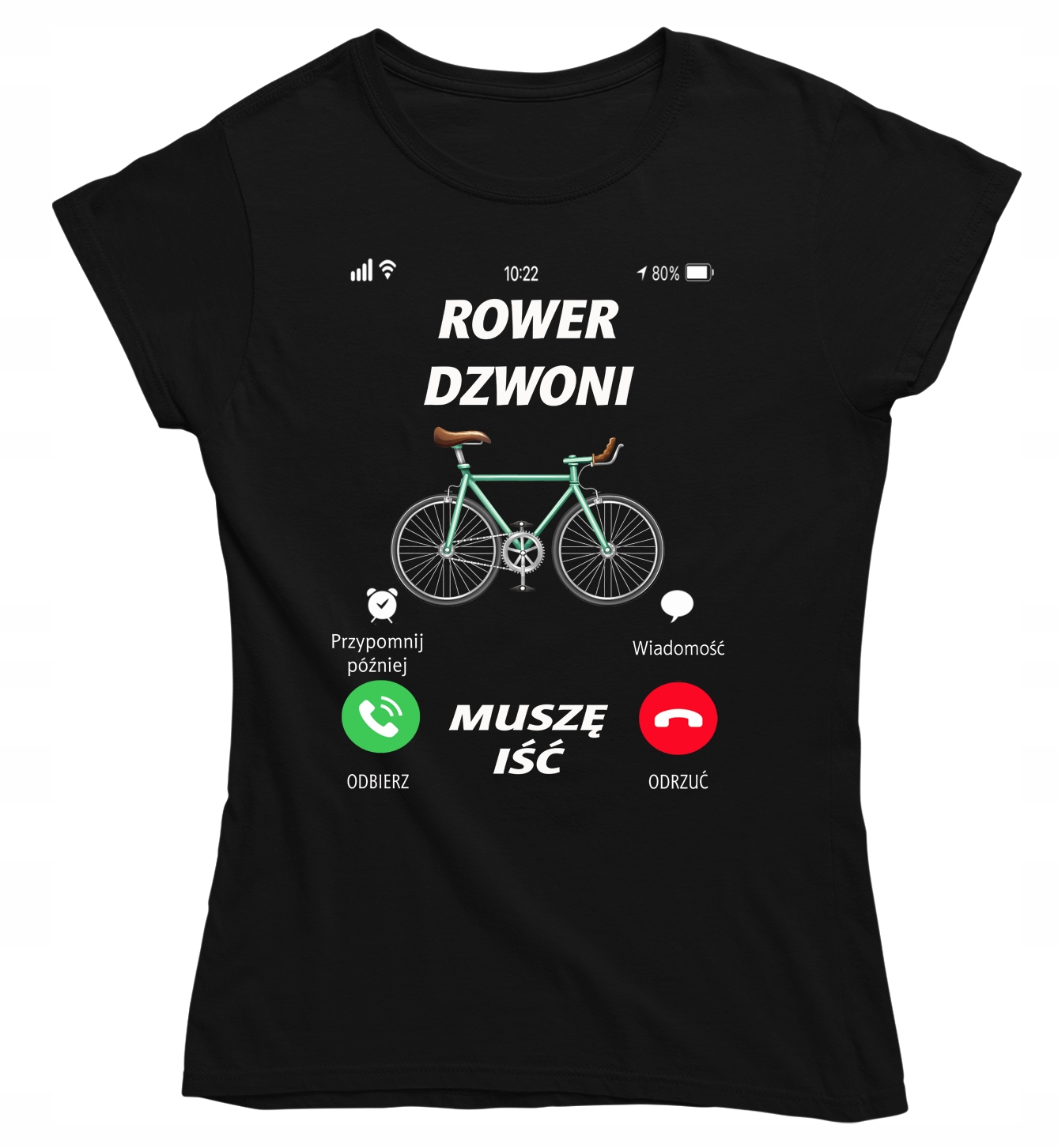 

Koszulka dla rowerzystki Rower dzwoni roz.L