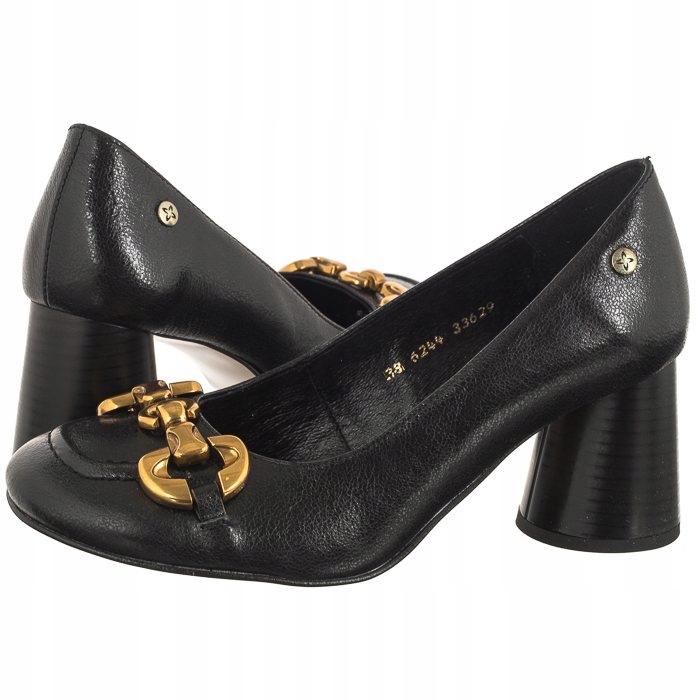 Dámské kožené lodičky Maciejka černé 06244-01