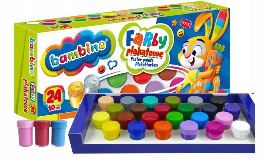 

Farby plakatowe Bambino 24 złota i srebrna